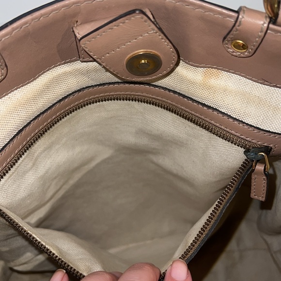 Gucci Guccissima Scarlett Bag GG Monogram Leather Neutral Blush Nude Pink Purse - Picture 16 of 17